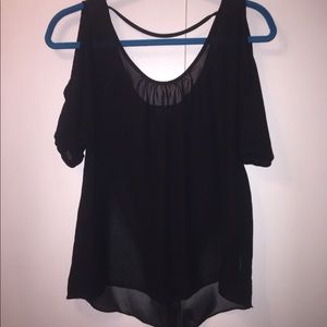 Sheer black blouse